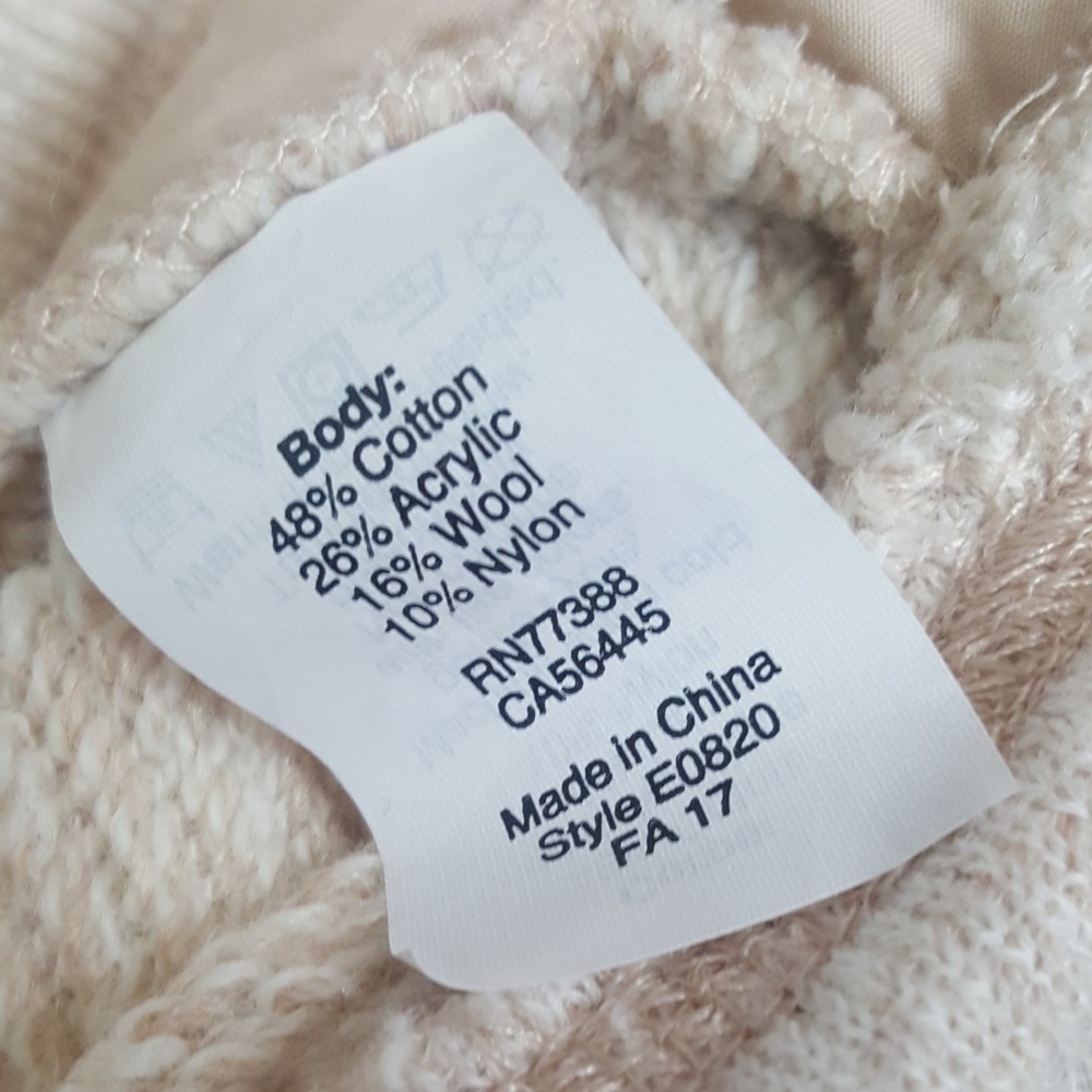 *SOLD* J. CREW Beige Sweater sz L - Picture 6 of 7